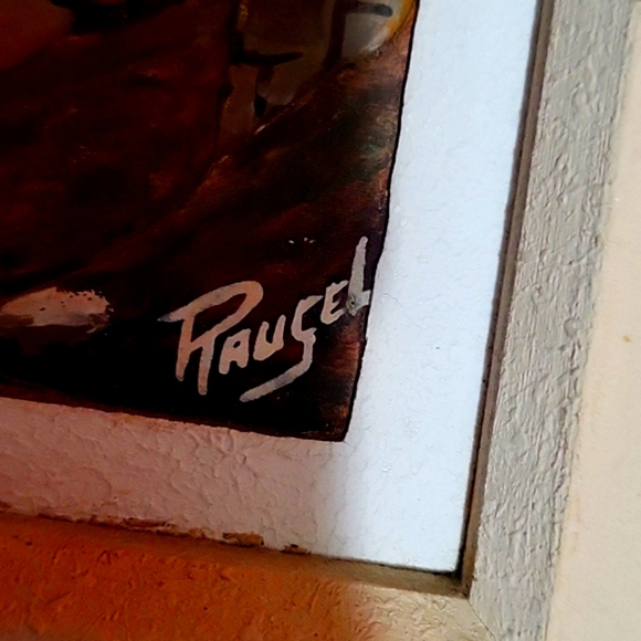 3-D CARVED WOOD WALL ART SIGNED - Picture 5 of 7